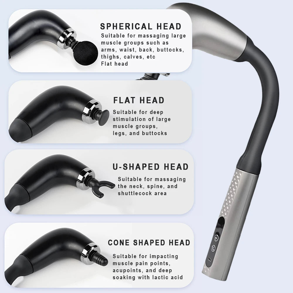 Fascia massage hammer head attachments