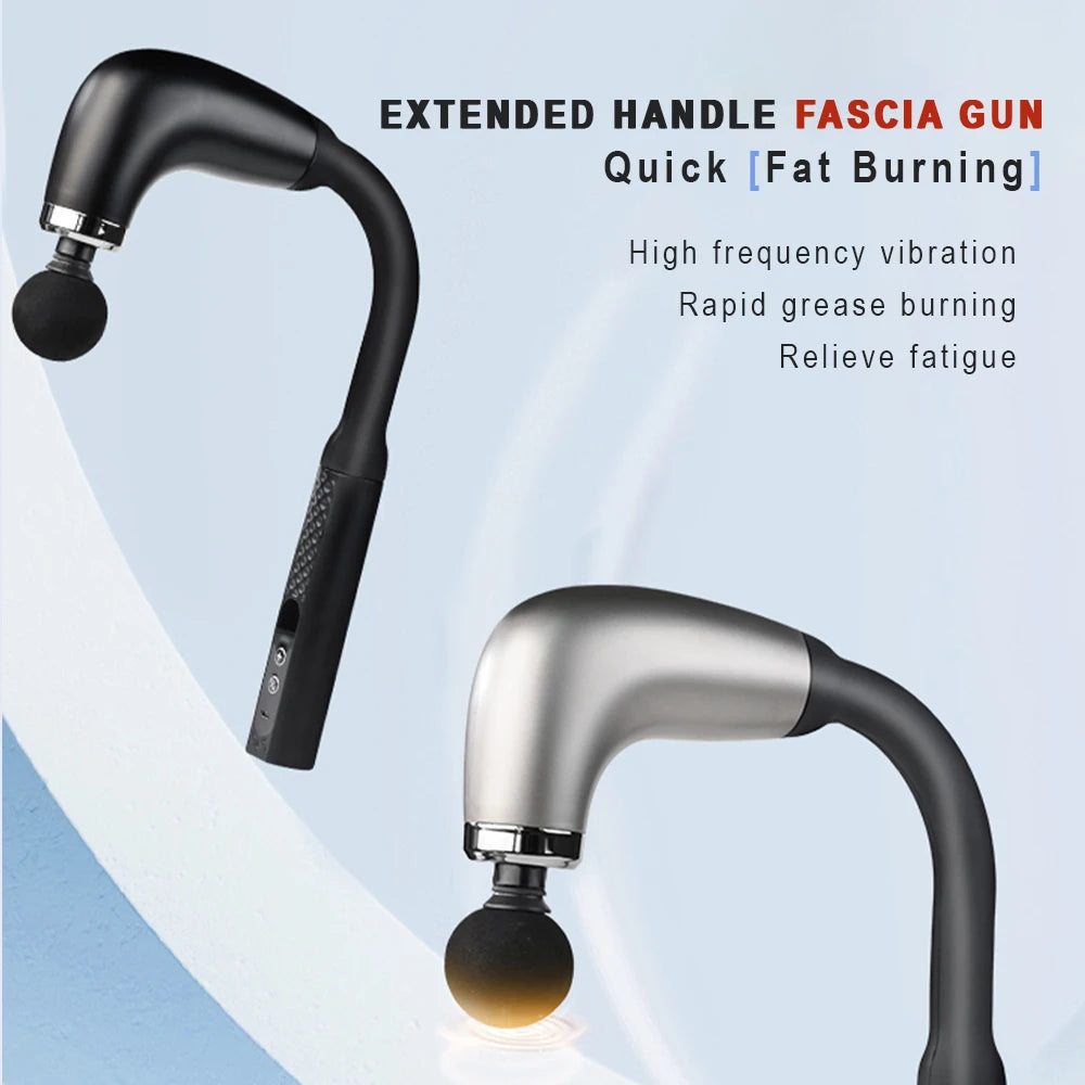 Fascia massage hammer in use
