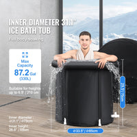 Cold plunge tub set up outdoors